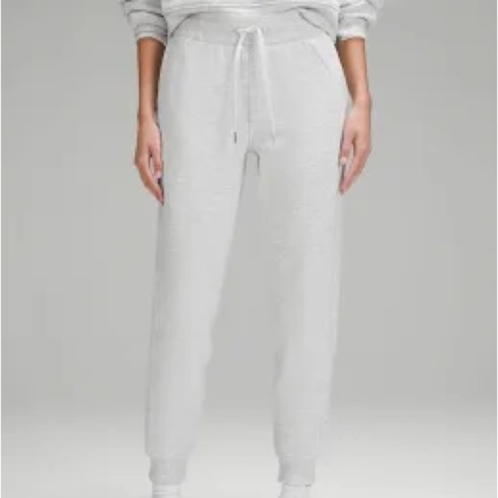 Lululemon Warm Down Jogger Gray Cotton Terry Size 2